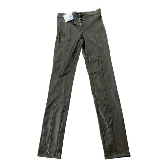 Majorelle Womens Lexa Legging Faux Leather Lace Up Sexy Punkcore Goth Small - Picture 6 of 6